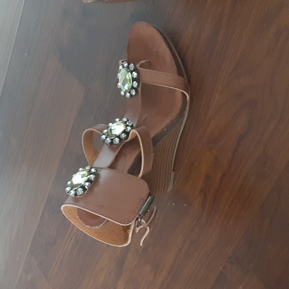 Wedge Jewled Sandals - Picture 2 of 5